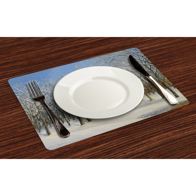 Ashrith Snowy Paris City View Placemat