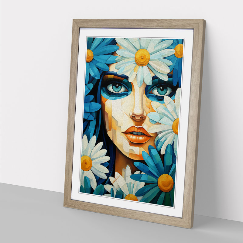 Single Picture Frame Print on Wood, Oak Framed, 64cm H x 46cm W