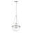 Breakwater Bay Aggeliki 1 Light Pendant Light in Polished Nickel with Clear Glass Shade