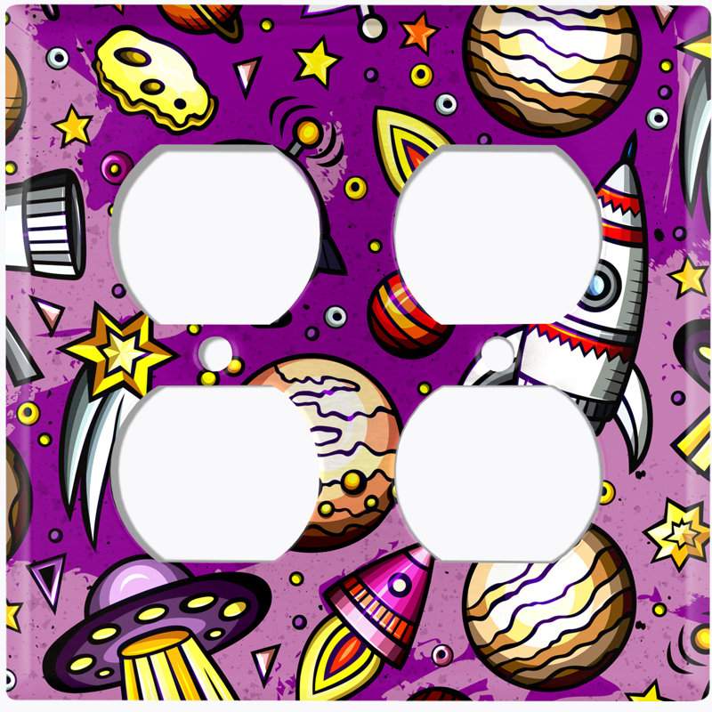 Plaque murale murale Rocket Ship Space Astronaut, Rose