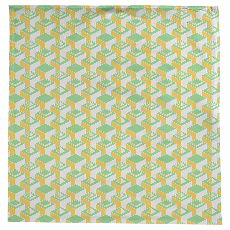 Nappe de gratte-ciels classiques, Jaune/vert