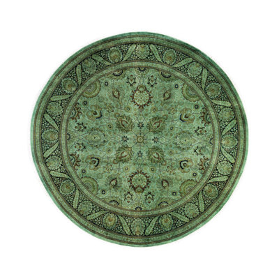 Tapis rond en laine de conception unique 8 pi 1 po x 8 pi 1 po Huckstep