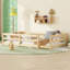 Lit sur pied, lit sur pied avec clôture Montessori, lit sur pied en bois Montessori-318023725-318023727