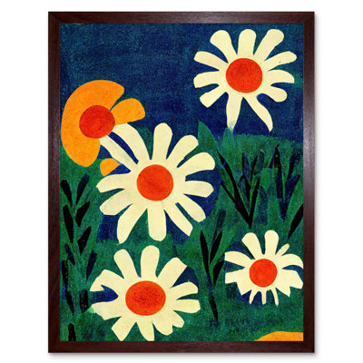 Meadow Daisies Flower Matisse Style Vintage 1 Piece Wall Art