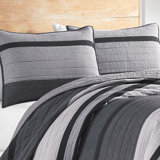 Courtepointe réversible en coton gris Adelson Nautica