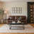 Hampton 84" Genuine Leather Sofa-1412426854