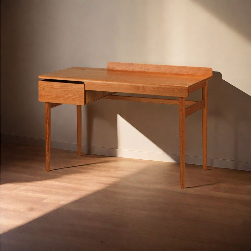 Bureau minimaliste de style américain, H 29,53 po x l 47,24 po x P 23,62 po, Brun