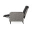 Fauteuil inclinable pour cour avec tissage durable, housse pour coussins d'eau, fonction de poussée, largeur de 27,04 po, profondeur de 31,7 po, hauteur de 40,88 po, coussin de patio confortable noir et gris