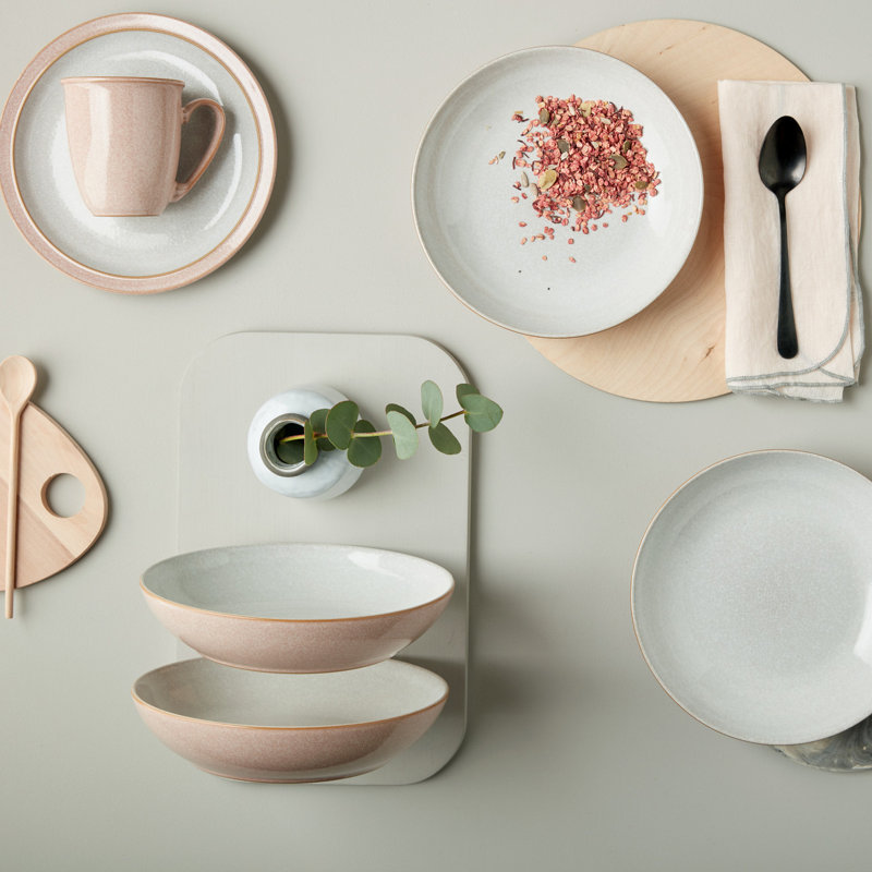 Denby Elements Pasta Bowls, Sorbet Pink