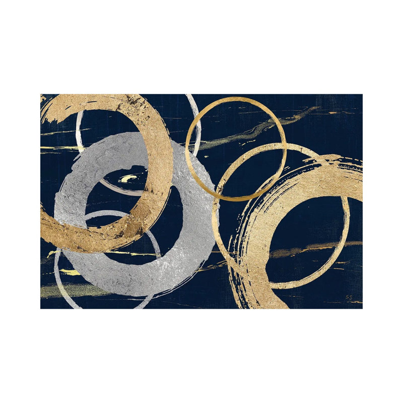 Gold & Silver Atmosphere II by Susan Jill - Wrapped Canvas Print, 20.32 cm H x 30.48 cm W