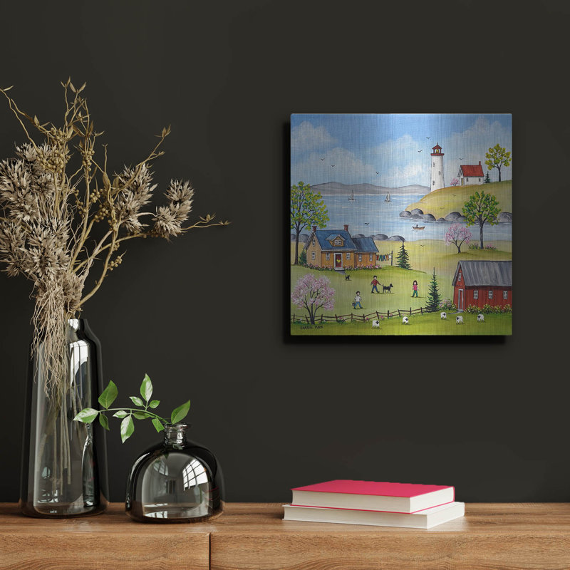 «At The Bay» par Sharon Mark, H 12 po x l 12 po