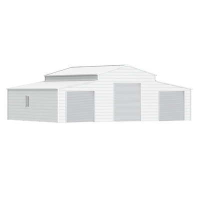 Durable Metal Storage Sheds, Spacious Steel Garage For Home And Farm