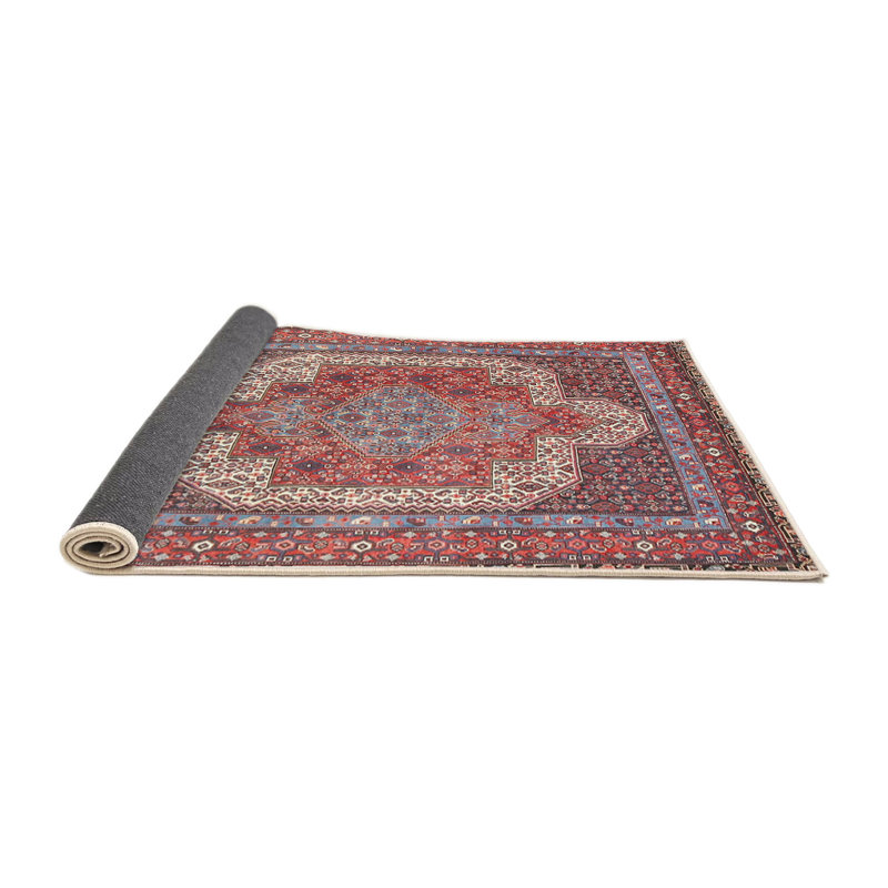 Tapis oriental rose / beige, Carré 6 pi