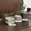 Ensemble de bureau de direction 3 pièces Okeysen, mobilier de bureau complet (bureau, chaise, bibliothèque)