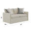 Ensemble de salon en tissu à motif Upendo, beige sable et lin beige 3 pièces