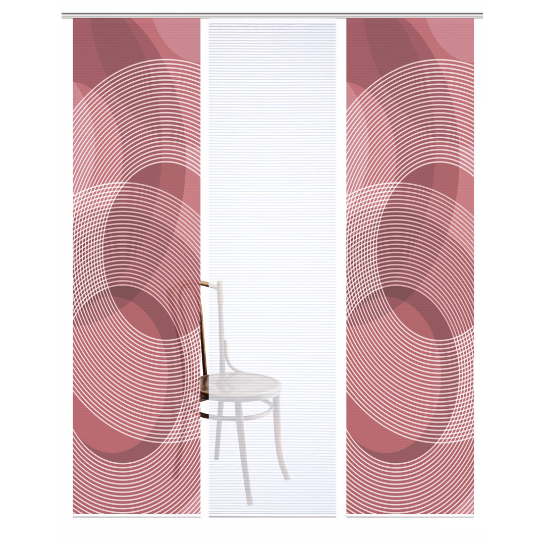 Polyester Semi Sheer Track Insert Sliding Panel