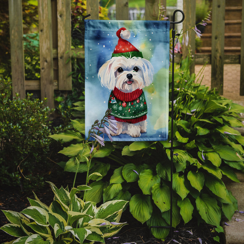 Drapeau de Noël maltais, H 15,5 po x l 11,25 po