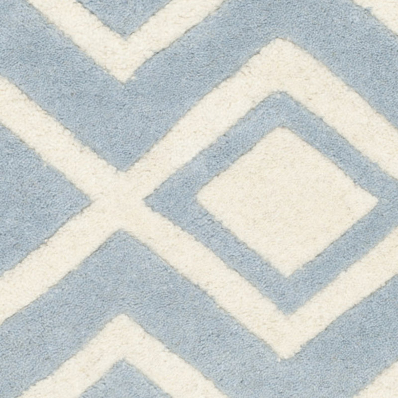 Huth Geometric Wool Hand Woven Area Rug, Rectangle 61 x 91 cm