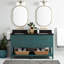 60" Robertson Double Bathroom Vanity Set with Rectangular Undermount Sinks-49568505-75247369-75247374