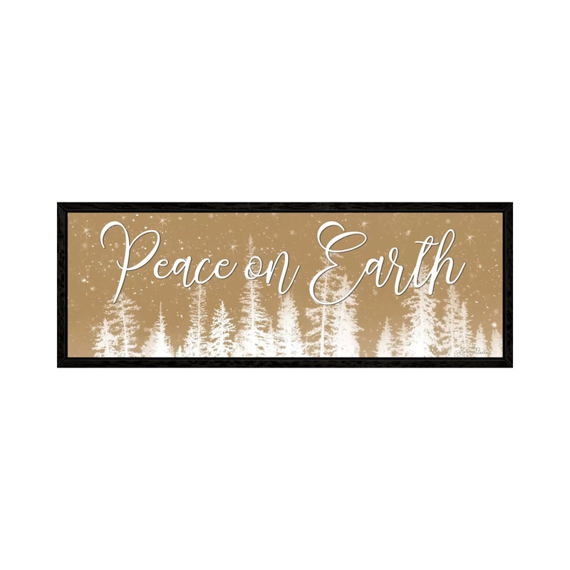 Peace On Earth by Lori Deiter - Panoramic Print on Canvas, Black Framed, 30.48cm H x 91.44cm W x 3.81cm D