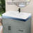 36 in. W x 22 in. D Solid Surface White Rectangular Single Sink Vanity Top with Basin 1 Hole Countertop
