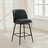 Modern 26" Swivel Faux Leather Upholstered Counter Stool with Wood Trim-433224176-433224181