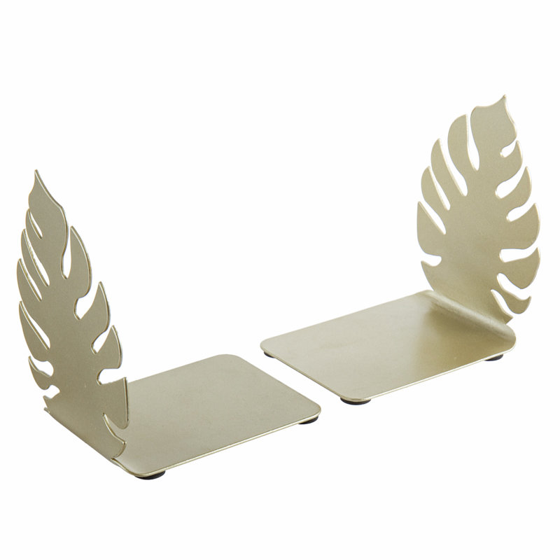 Monstera Leaf Decorative Metal Book Ends