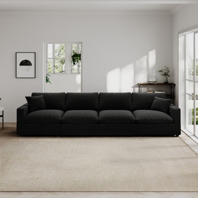 Obala 123.8'' Upholstered Sofa, Cloud Sofa, Sectional Sofa Couch Modular Sofa for Living Room Office Apartment