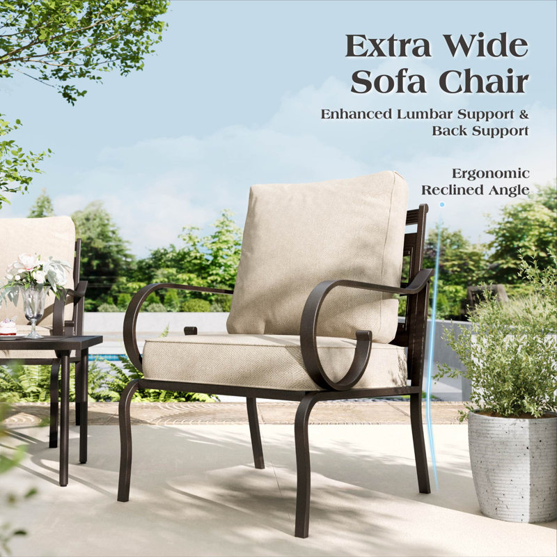 7 Person Outdoor Patio Seating Set With 2 Rocking Lounge Chairs, No, 6 Pcs: Table, Sofa, 2 Rocking Chairs,2 Arm Chairs, Beige