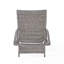 Chaise longue en osier crème