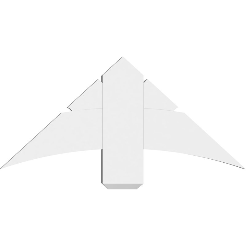 Support pour pignon Davenport, H 16,5 po x l 36 po (pas: 11/12), P 2 po x F 6 po, PVC