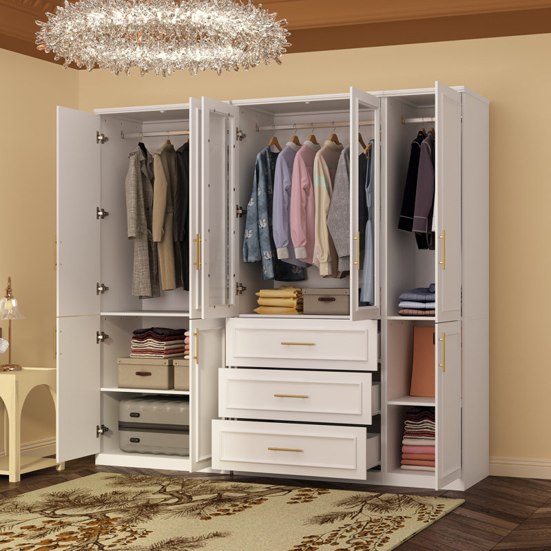 Ashling 74.9'' H X 79.3'' W Multi-Functional Armoire With Drawers