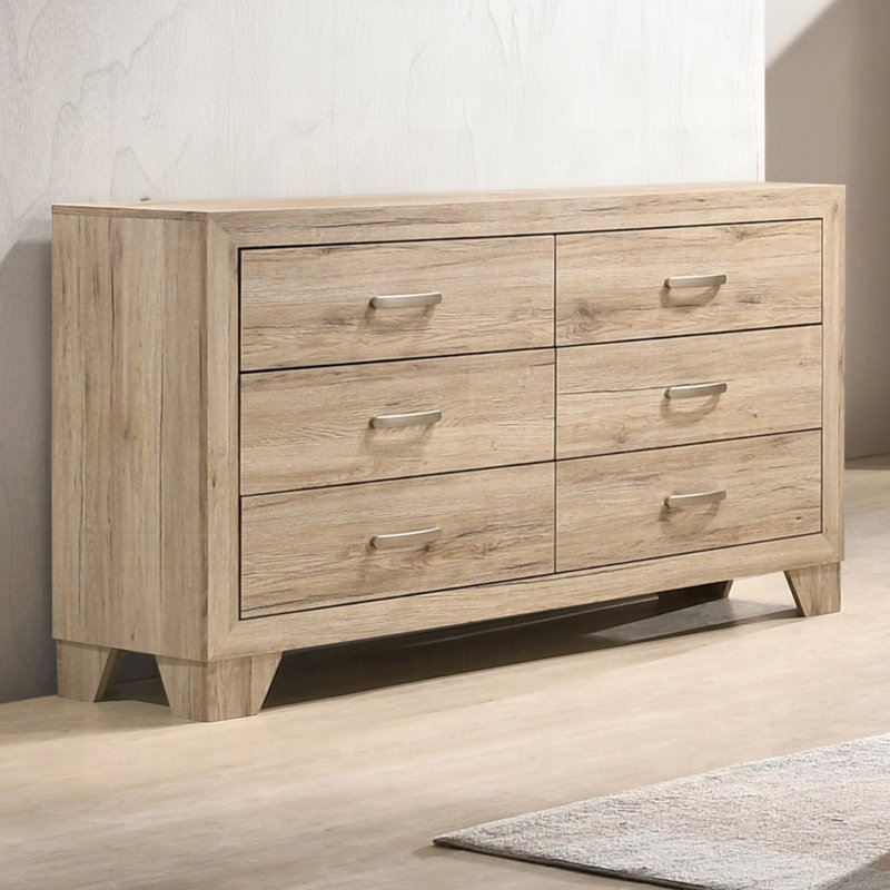 Commode double 6 tiroirs avec miroir Chelsay Miquell
