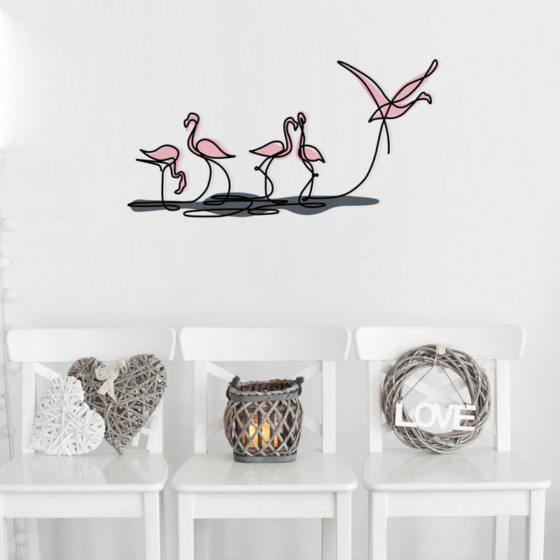 Élégant accessoire mural en métal peint à la main Nykeemah, 39,4 x 13,8 x 2,0 pouces | 100% métal durable, épaisseur: 0,06 pouce | Conception unique avec possibilité de fixation murale, parfaite pour la décoration intérieure et l'art