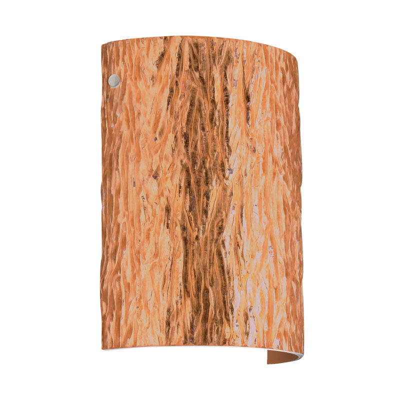 Plafonnier encastré 1 lumières Tamburo, Feuille dorée, DEL