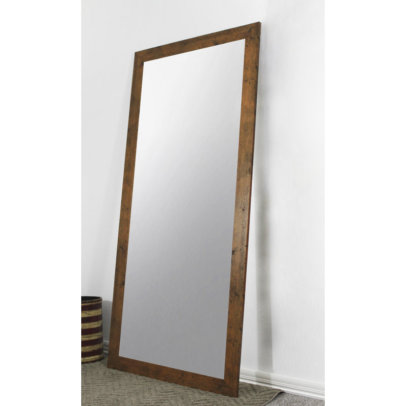 Shawhan Wood Flat Mirror, 65.5" H x 30.5" W, Light Walnut