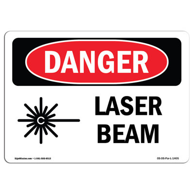 Laser Beam Aluminum Sign 12 x 18