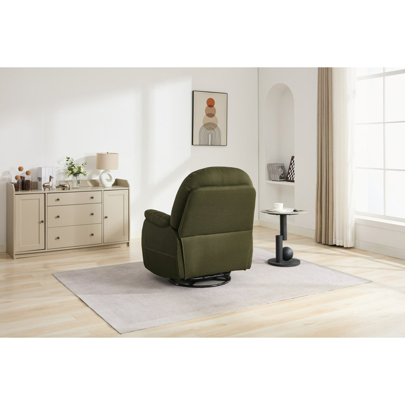 Bavita Upholstered Swivel Armchair, Green