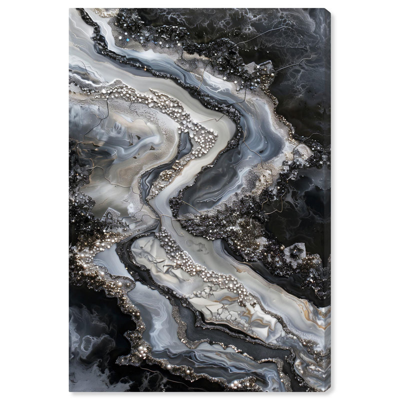 «Ethereal Bloom 3», peinture sur toile abstraite par Art Remedy, Toile tendue, H 45 po x l 30 po