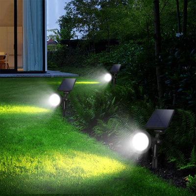 Matte Black Solar Powered Integrated LED Pathway Light Kit