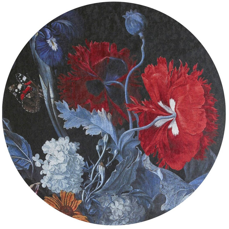 Sicily Floral Area Rug, Round 200cm
