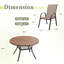 Ensemble de salle à manger de patio 4 personnes avec chaises empilables Textilene-1517311928