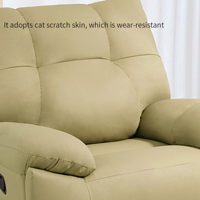Comfortable faux leather lounge chair, Green