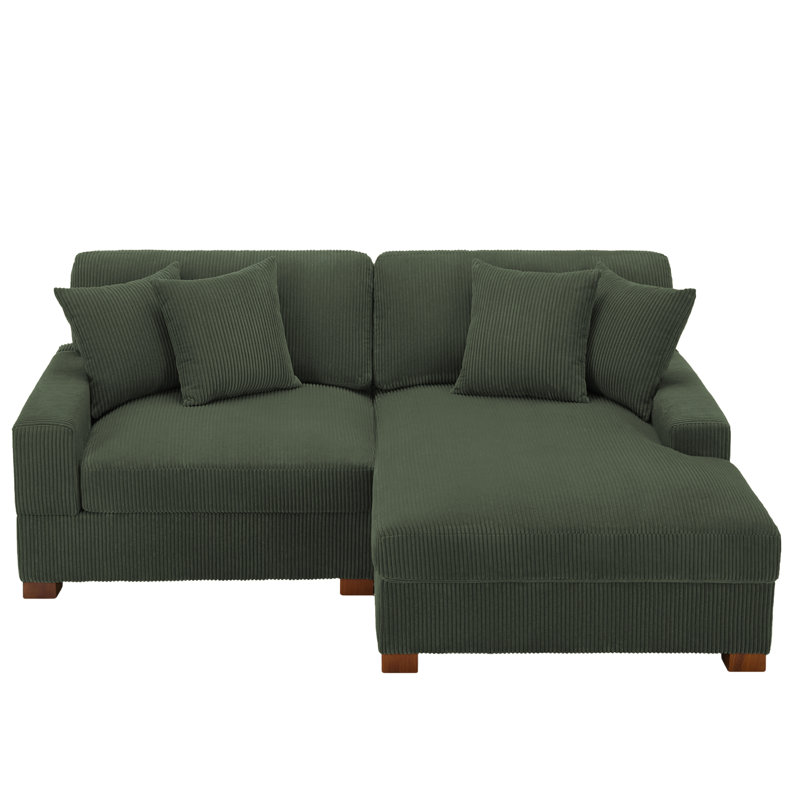 Milbrey 2-Piece Corduroy Sectional Sofa | Modern Design