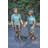 Young Compatible Couple Holding Hands Lifesize Bronze Statue  31" x 16" x 45"H