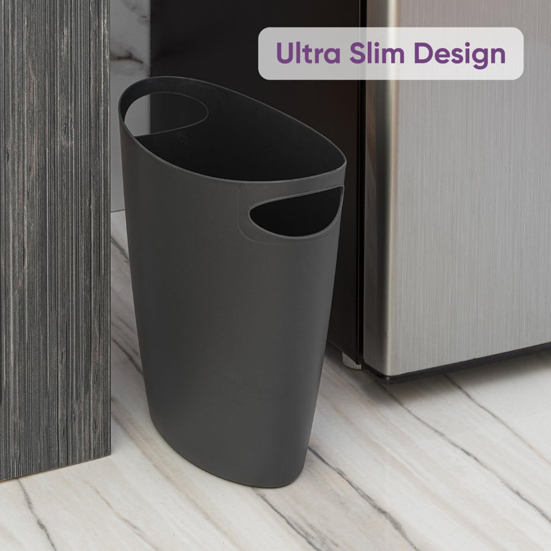 Mini poubelle en plastique 2 gallons Superio, Gris