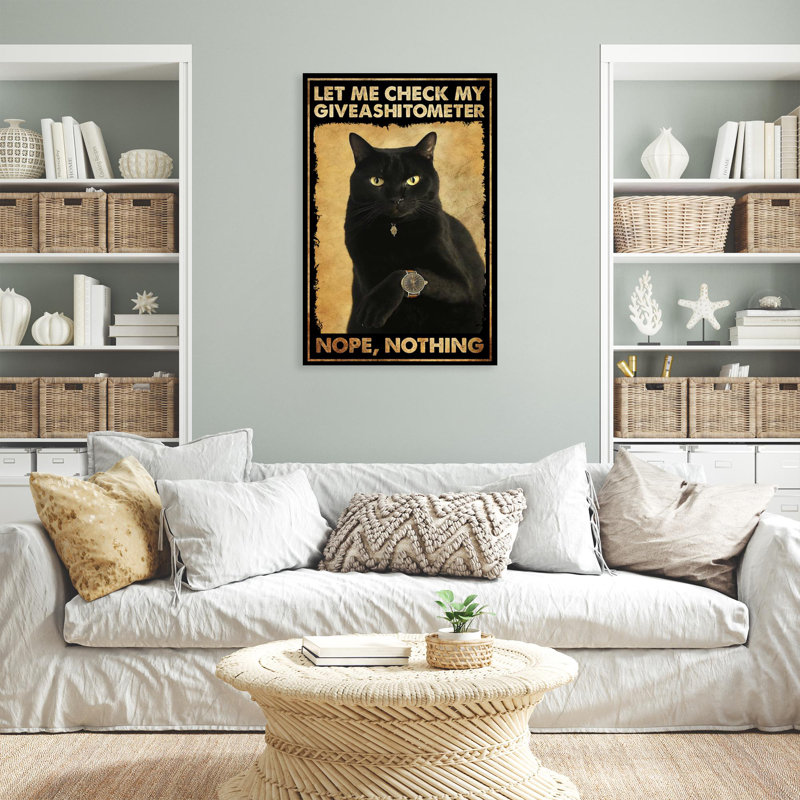 Gilon Let Me Check My Giveashitomètre sur toile, impression, H 36 po x l 24 po x P 1,25 po