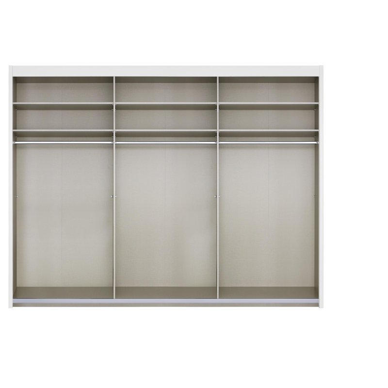 Imperial 3 Door Sliding Wardrobe, 223cm H x 280cm W x 65cm D, Sonoma oak