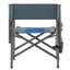 Chaise légère surdimensionnée pour les voyages à la plage - 2 pliantes avec rangement, bleu / gris