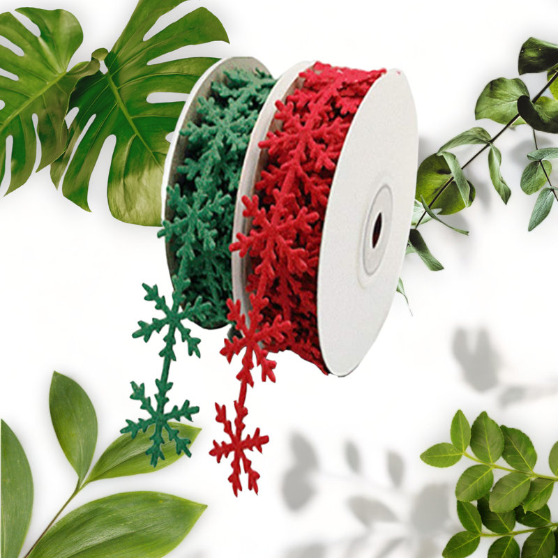 Snowflake Magic Ribbon Festive Xmas Decor 2 Rolls